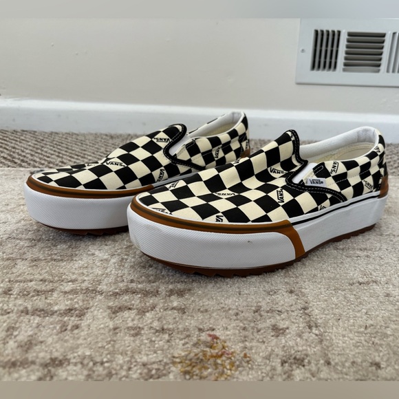 VANS Era Stacked Checkerboard Slip On Canvas Shoes Sneakers size 11 - Picture 4 of 5